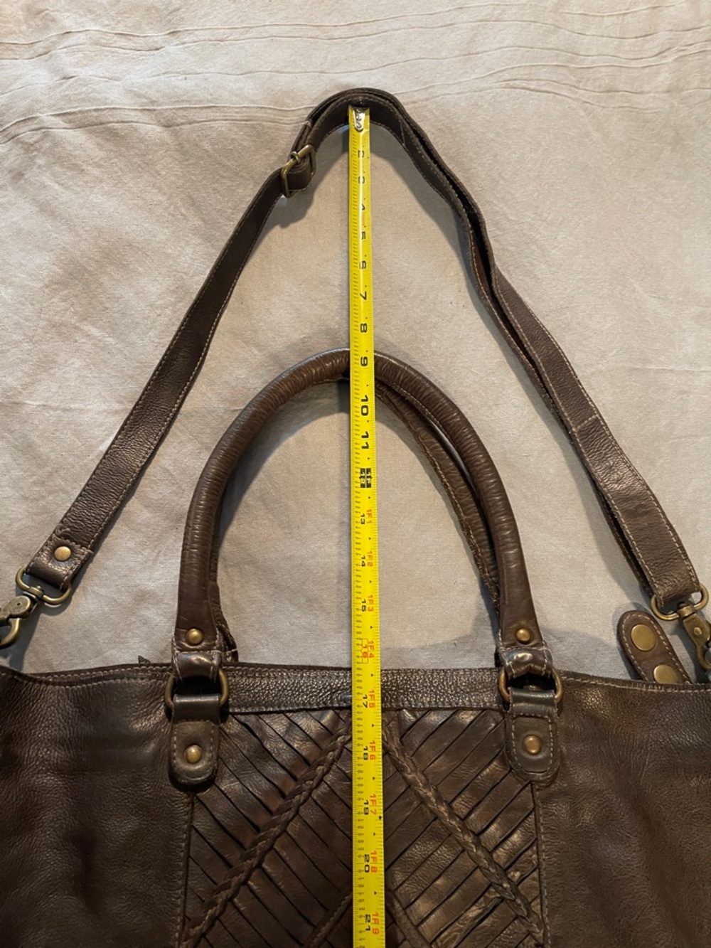 Amsterdam Heritage Leather Shoulder Bag with Top Handles - Picture 12 of 14